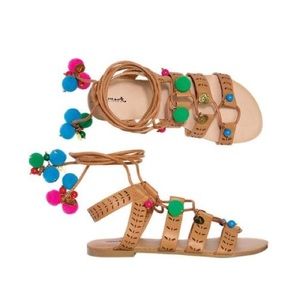 Gladiator Sandals/Ankle Strap Sandals (Size 9)